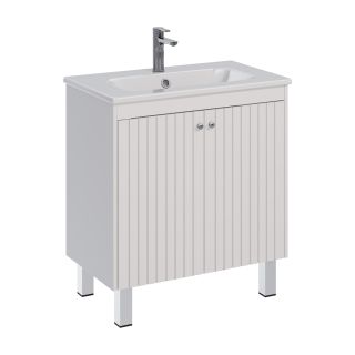 Тумба под раковину Lemark Romance LM07R80T 80 см белый глянец